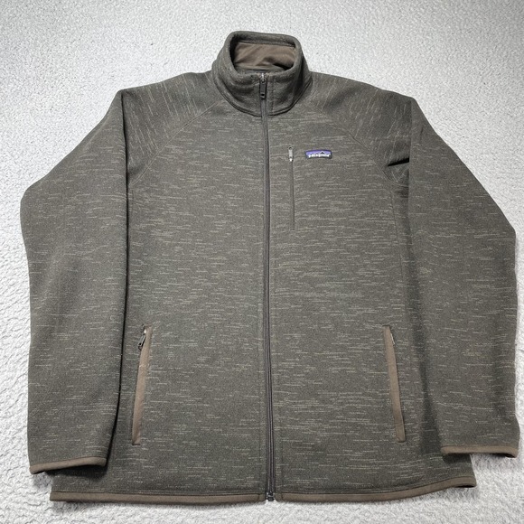 Patagonia Jacket Mens Large Brown Better Sweater Fleece Full Zip Hiking Outdoor